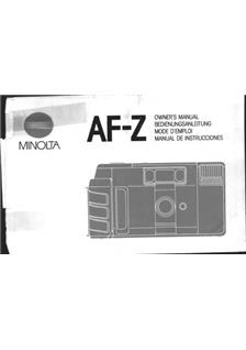 Minolta AF-Z manual. Camera Instructions.